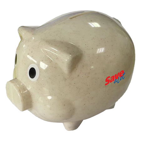 Wheat Straw Piggy Bank - Simply Merchandise