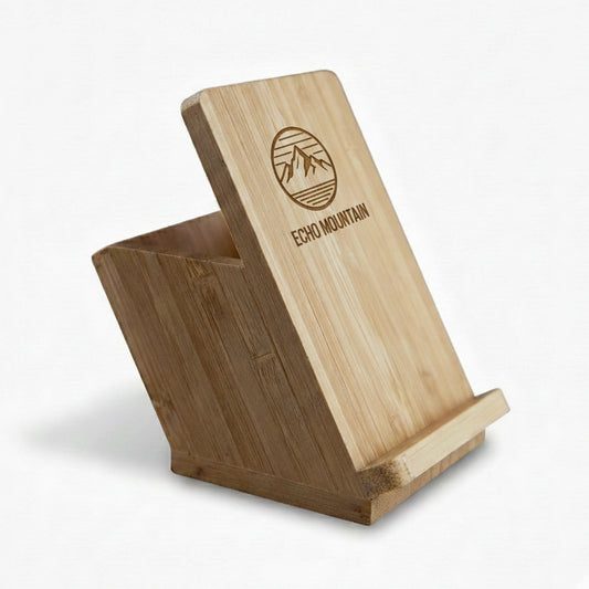Bamboo Mobile Stand and Pen Holder - Simply Merchandise