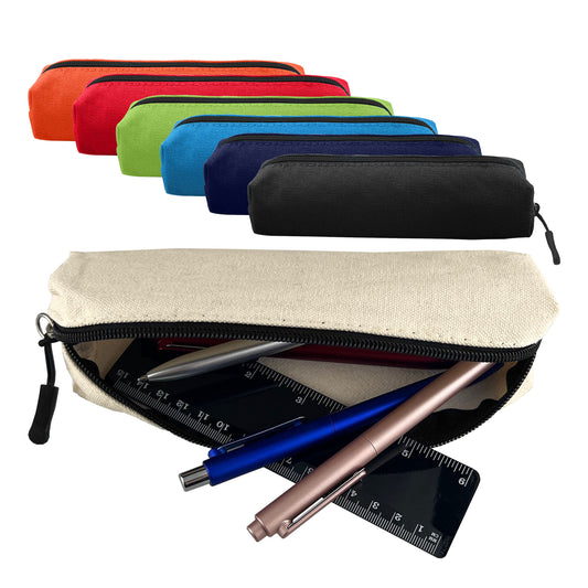 Canvas Tube Pencil Case with custom branded logo - Simply Merchandise