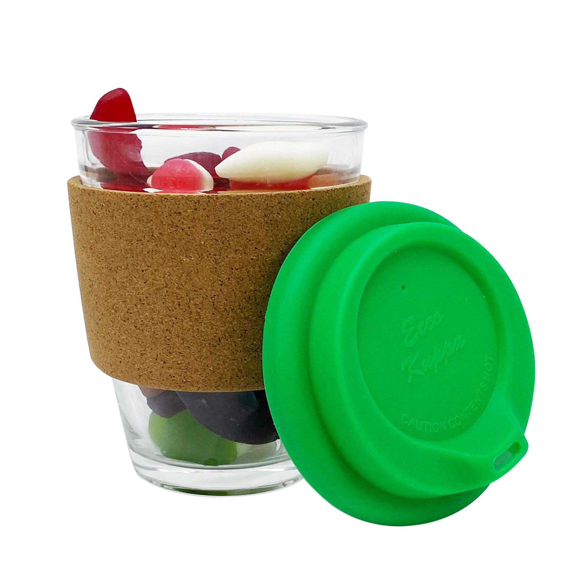 Jelly Party Mix in Cork Band Glass Coffee Cup - Simply Merchandise