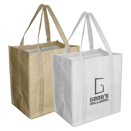 Paper Shopping Bag with custom branded logo - Simply Merchandise