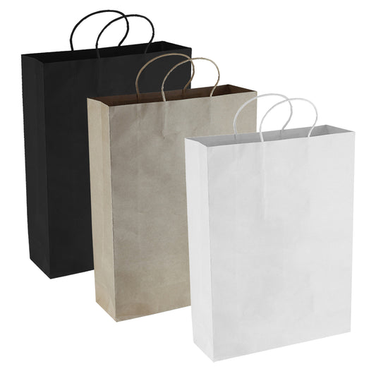 Paper Kraft Shopping Bag with custom branded logo - Simply Merchandise