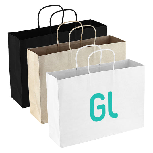 Paper Shopper with custom branded logo - Simply Merchandise