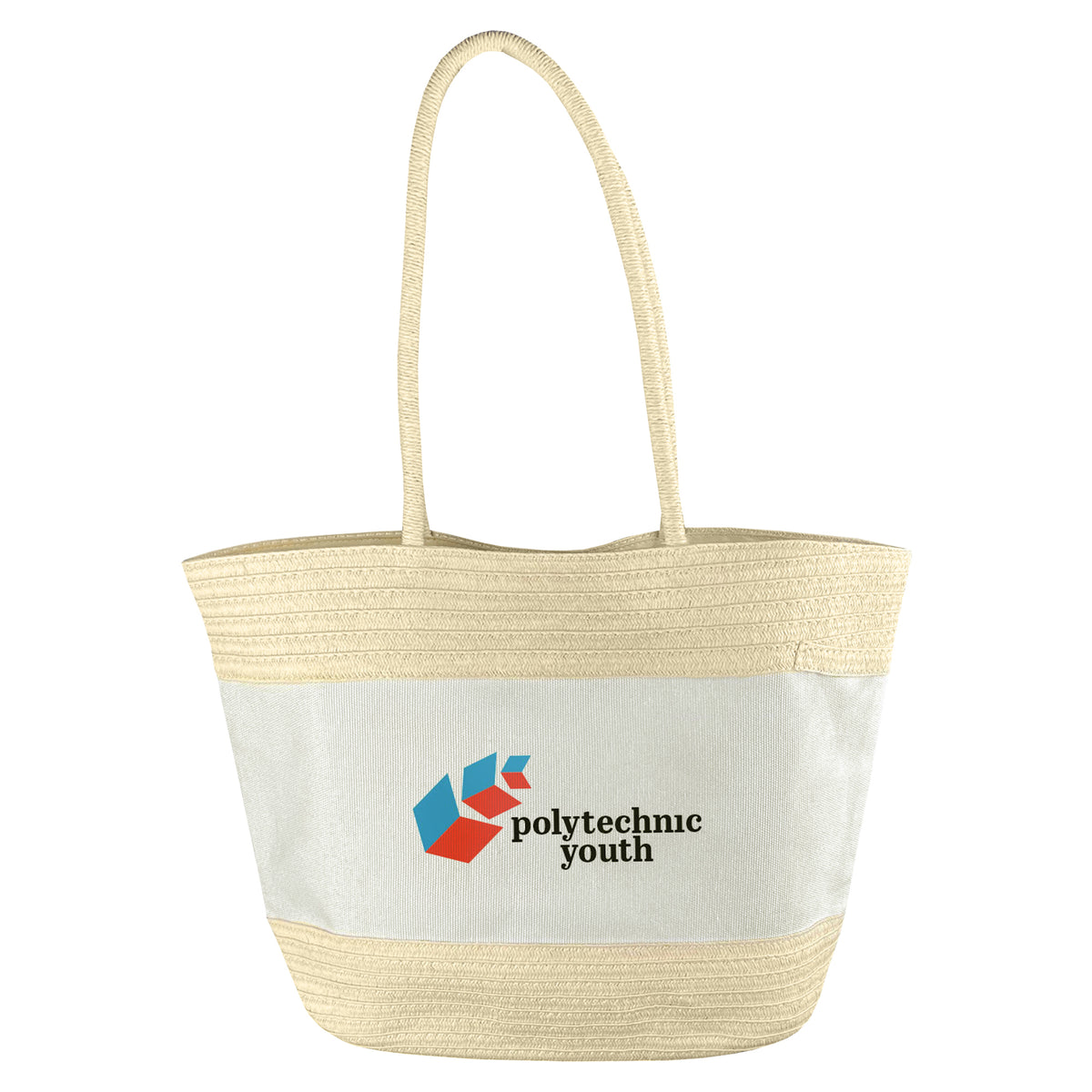 Patterned Paper Tote Bag with custom branded logo - Simply Merchandise
