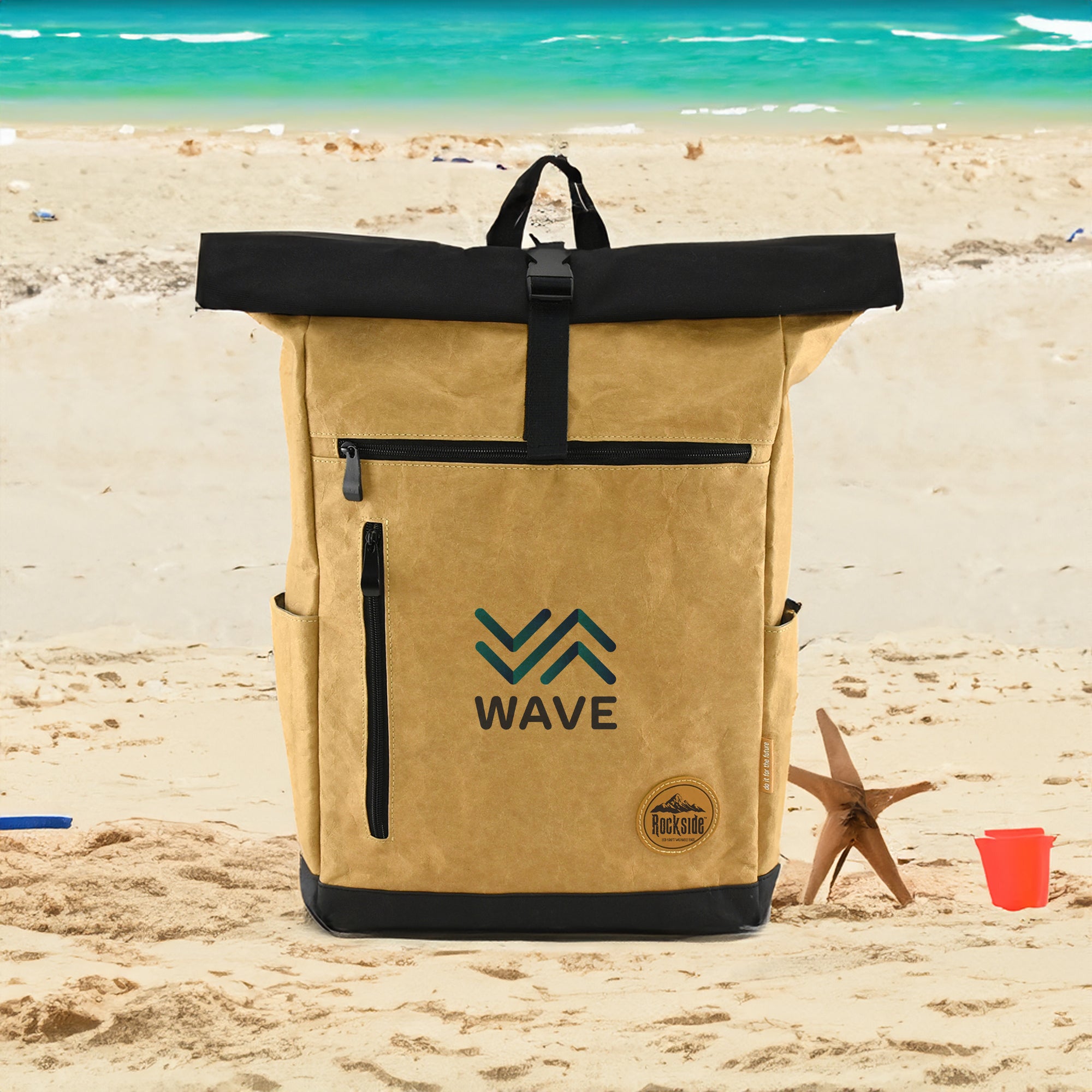 Seaside Kraft Paper Laptop Backpack - Simply Merchandise