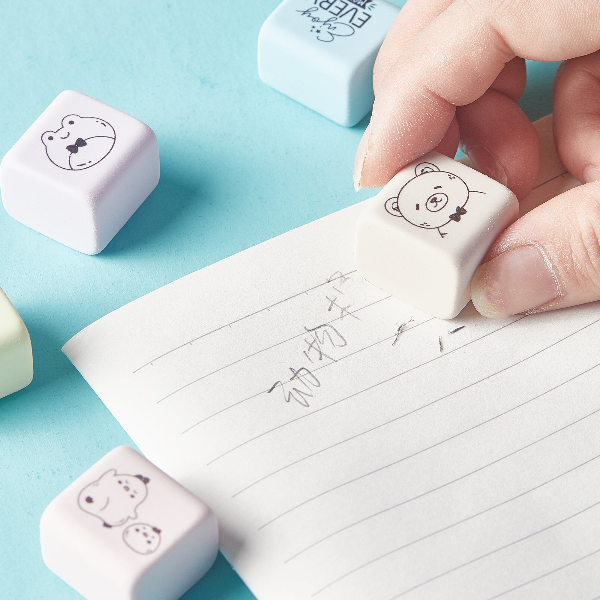 Happy Cube Rubber Eraser Set - Simply Merchandise