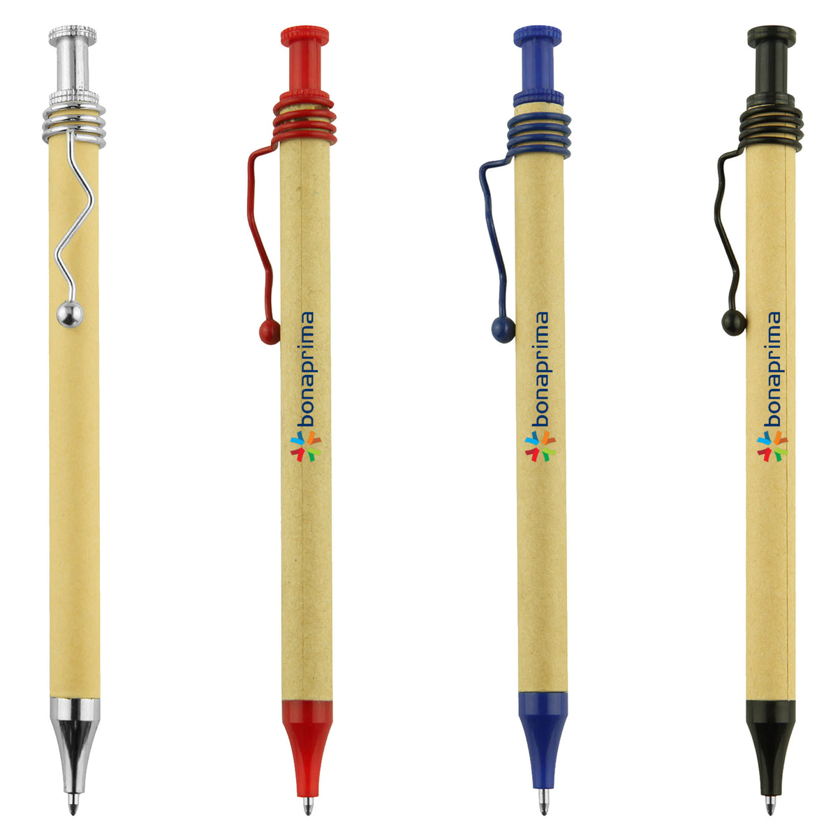Spiral Recycled Cardboard Pen with custom branded logo - Simply Merchandise