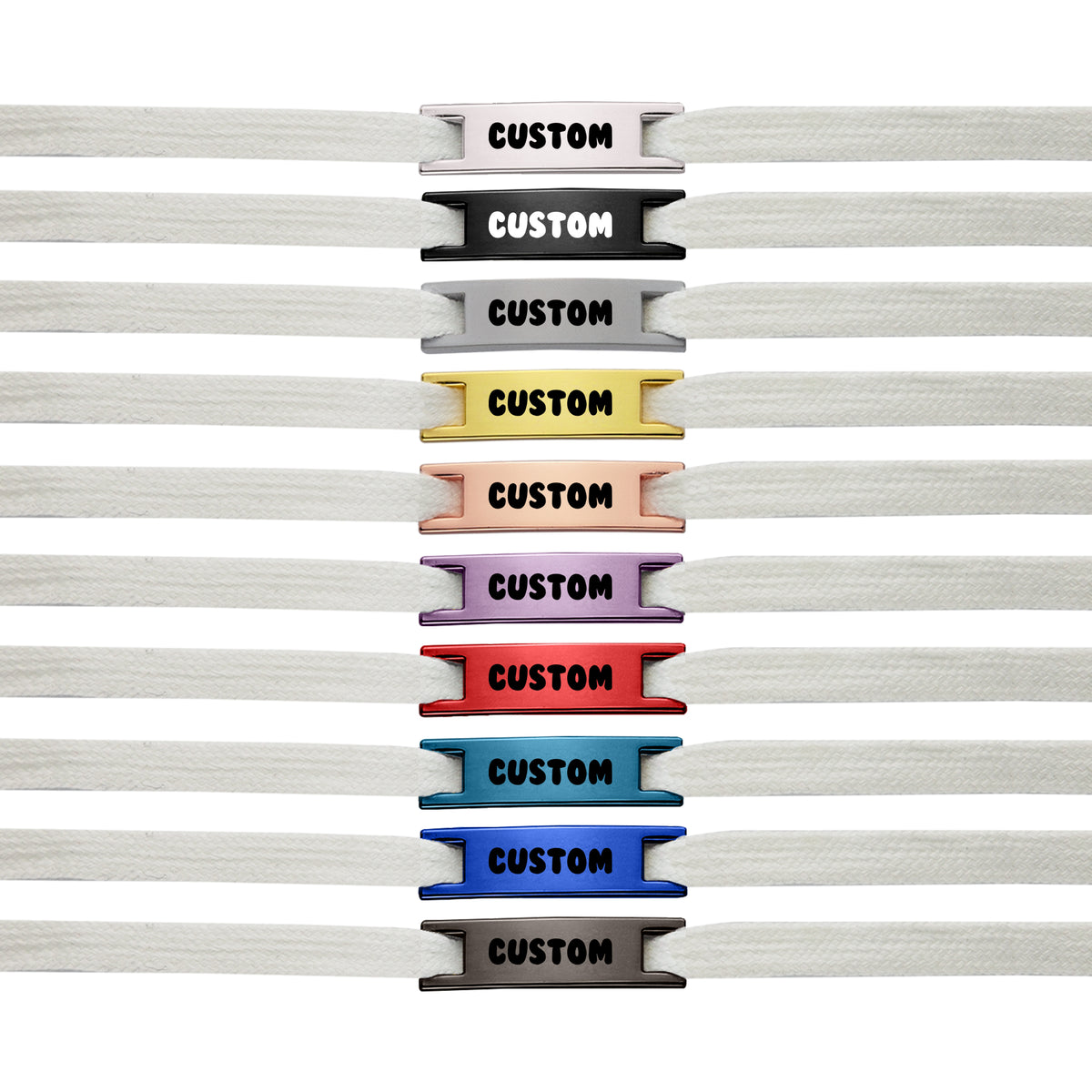Luxury Shoelace Charms with custom branded logo - Simply Merchandise