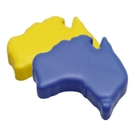 Stress Aussie Map with custom branded logo - Simply Merchandise