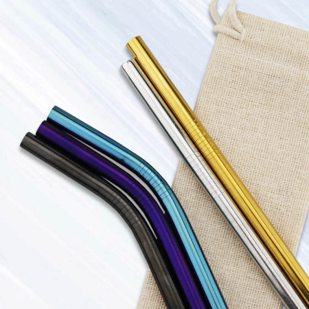 Stainless Steel Straw 8mm x 215mm - Simply Merchandise