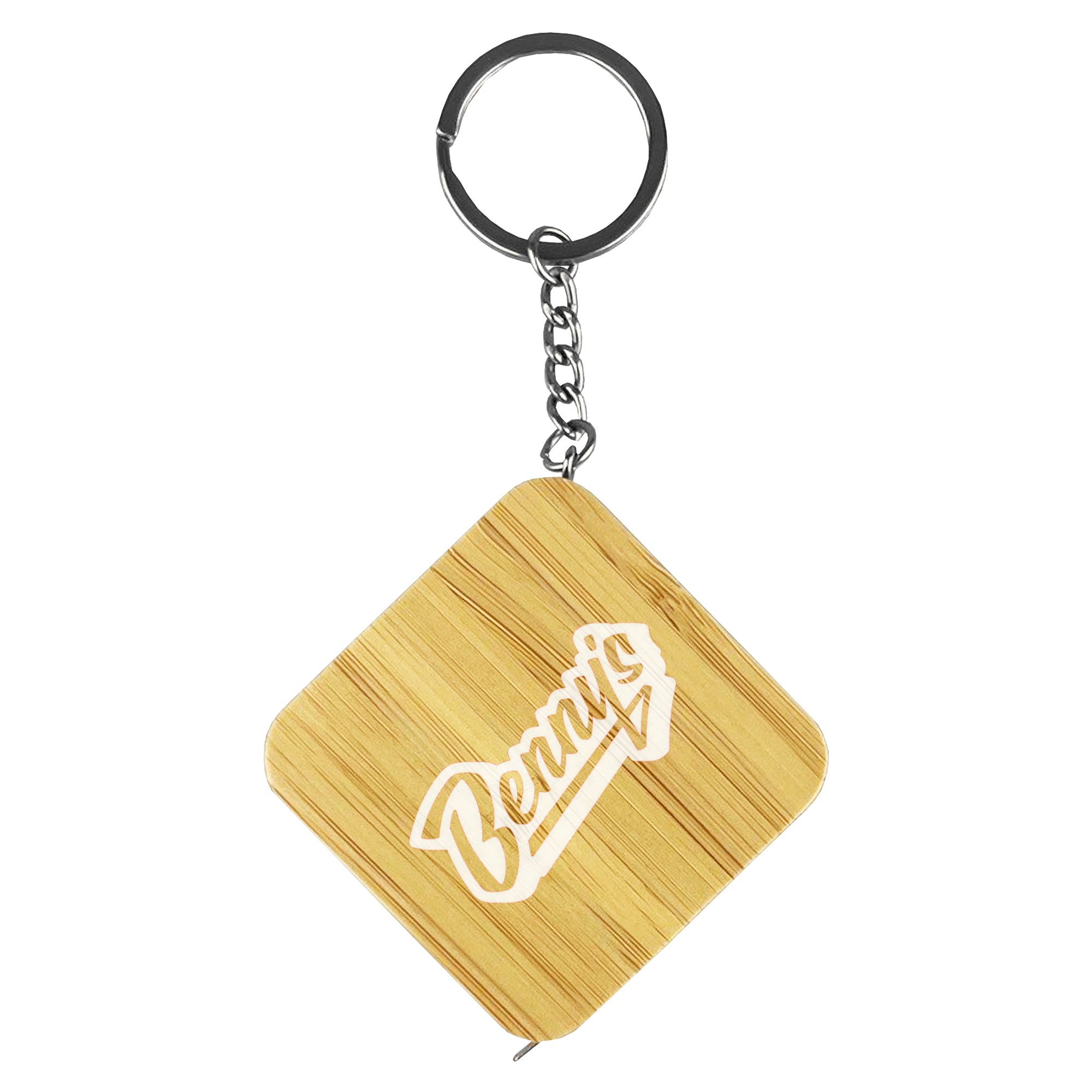 Bamboo Tape Measure Key Ring - Simply Merchandise