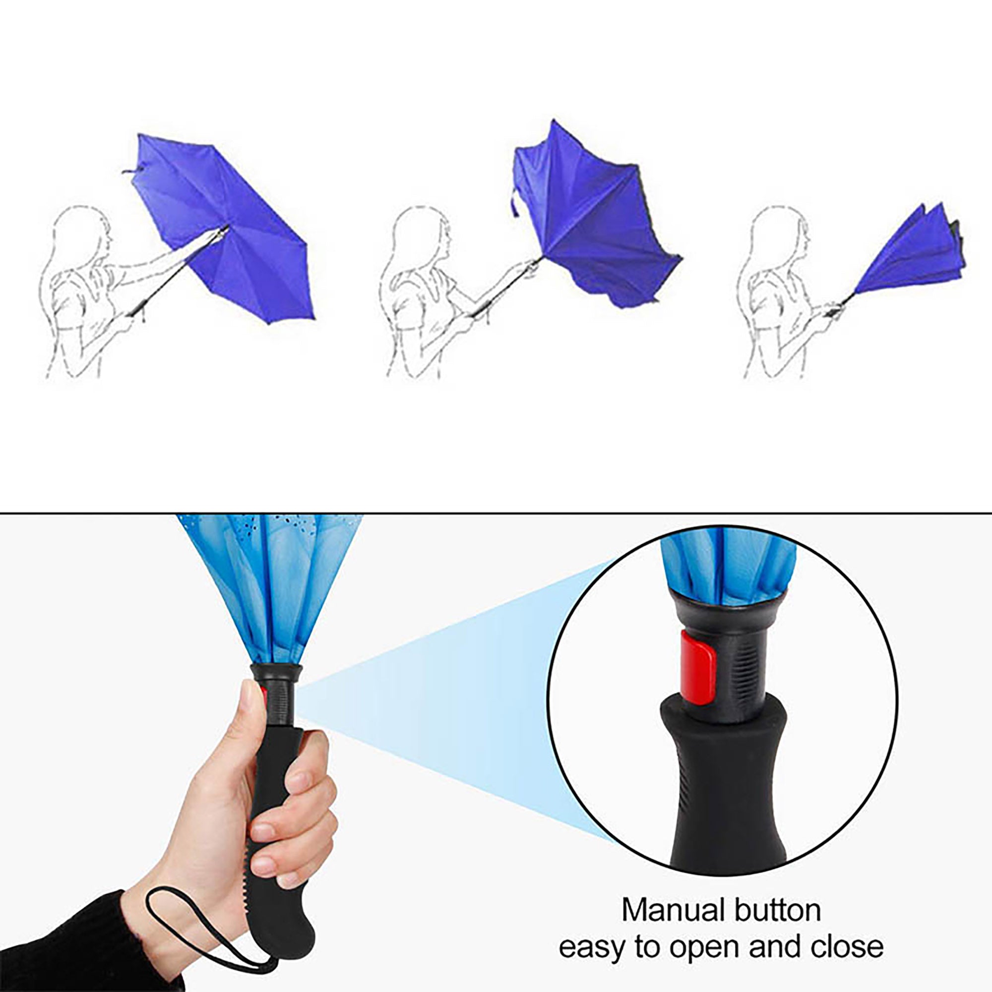 Sky Inverted Umbrella - Simply Merchandise