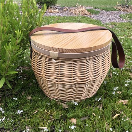 Scotch Wicker Picnic Cooler Basket Round - Simply Merchandise