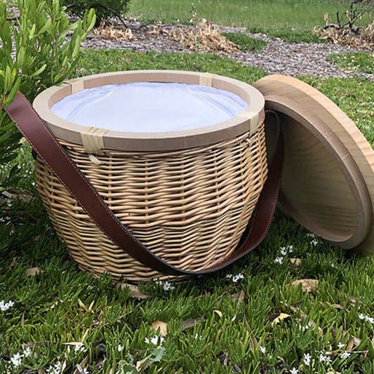 Scotch Wicker Picnic Cooler Basket Round - Simply Merchandise
