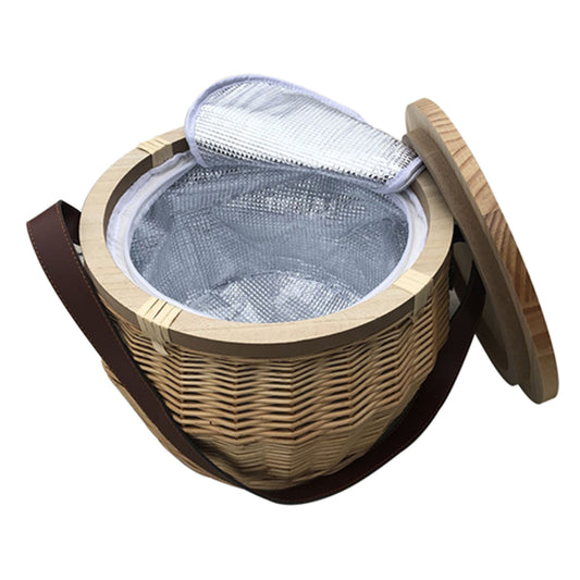 Scotch Wicker Picnic Cooler Basket Round - Simply Merchandise