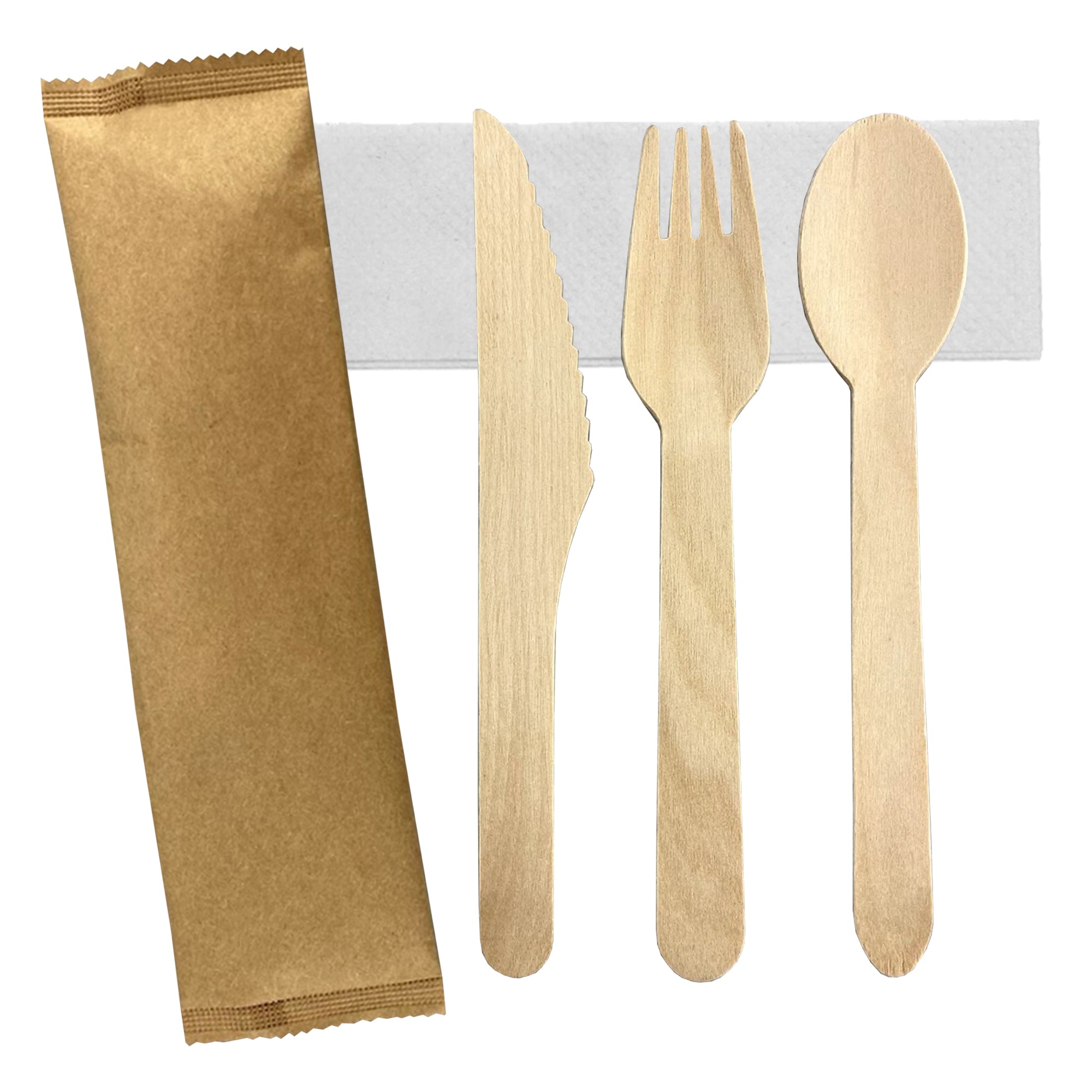 4pcs Wooden Cutlery Set - Simply Merchandise