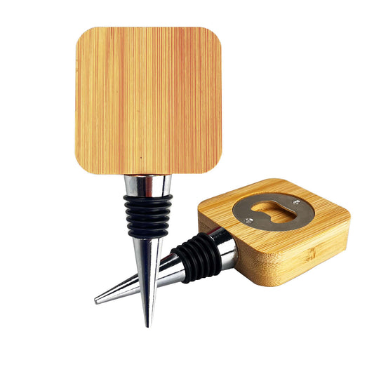 Bamboo Wine Stopper Opener - Simply Merchandise