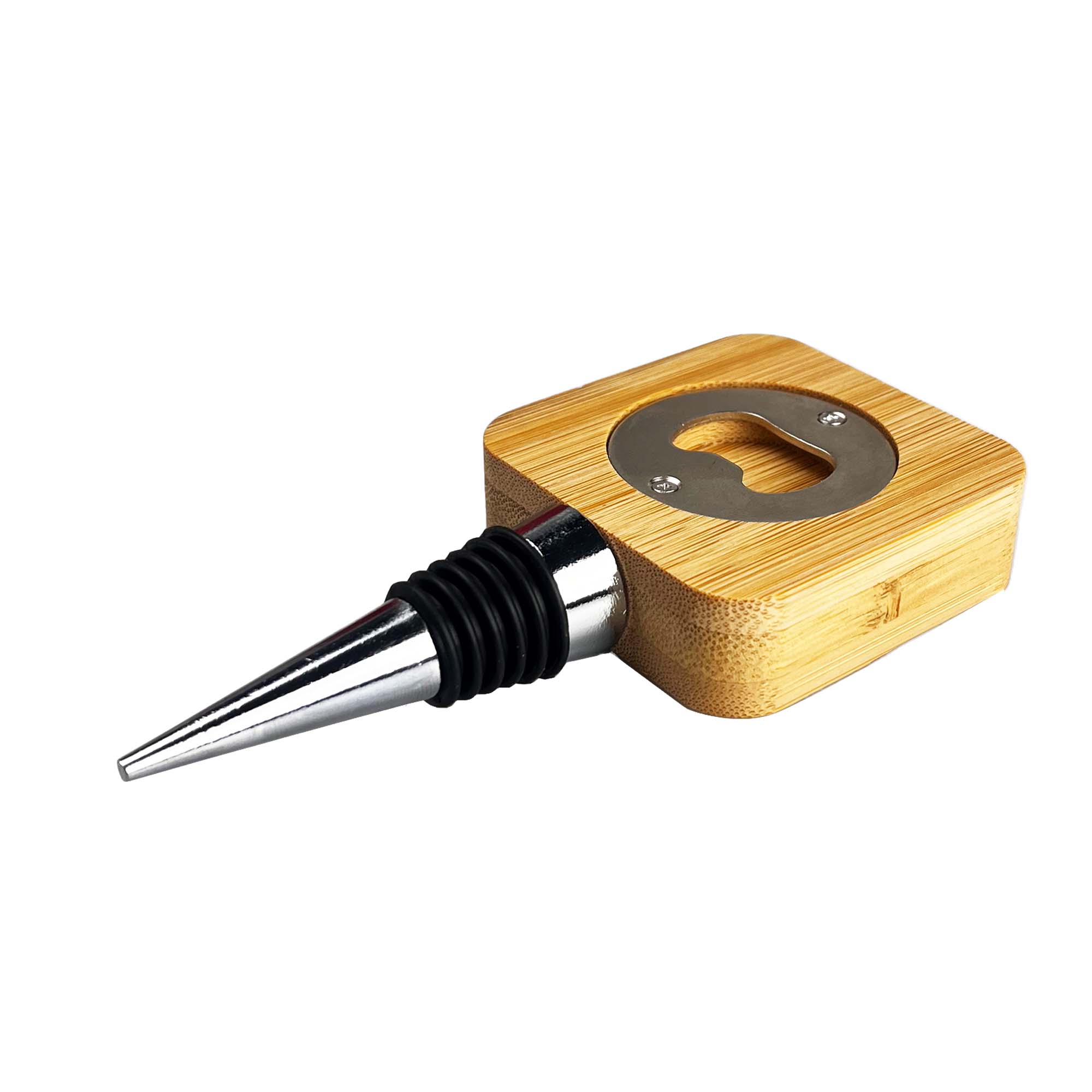 Bamboo Wine Stopper Opener - Simply Merchandise