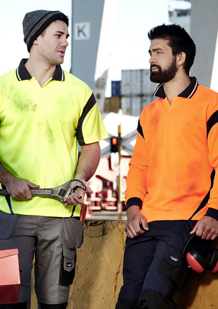 Mens Hi Vis Aztec Short Sleeve Polo - Simply Merchandise