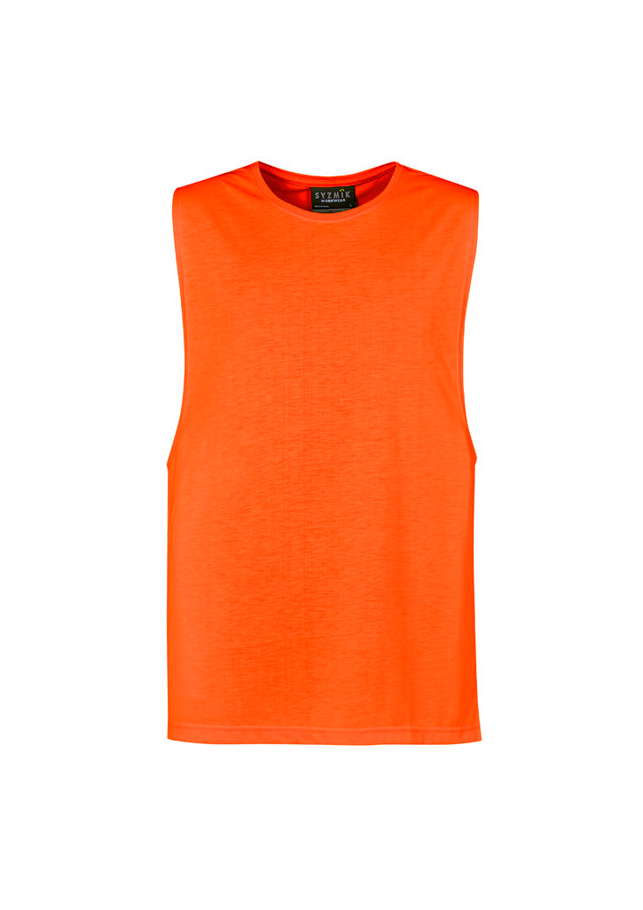 Mens Hi Vis Sleeveless Tee with custom branded logo - Simply Merchandise