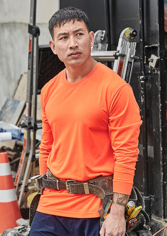 Mens Hi Vis Long Sleeve Tee - Simply Merchandise