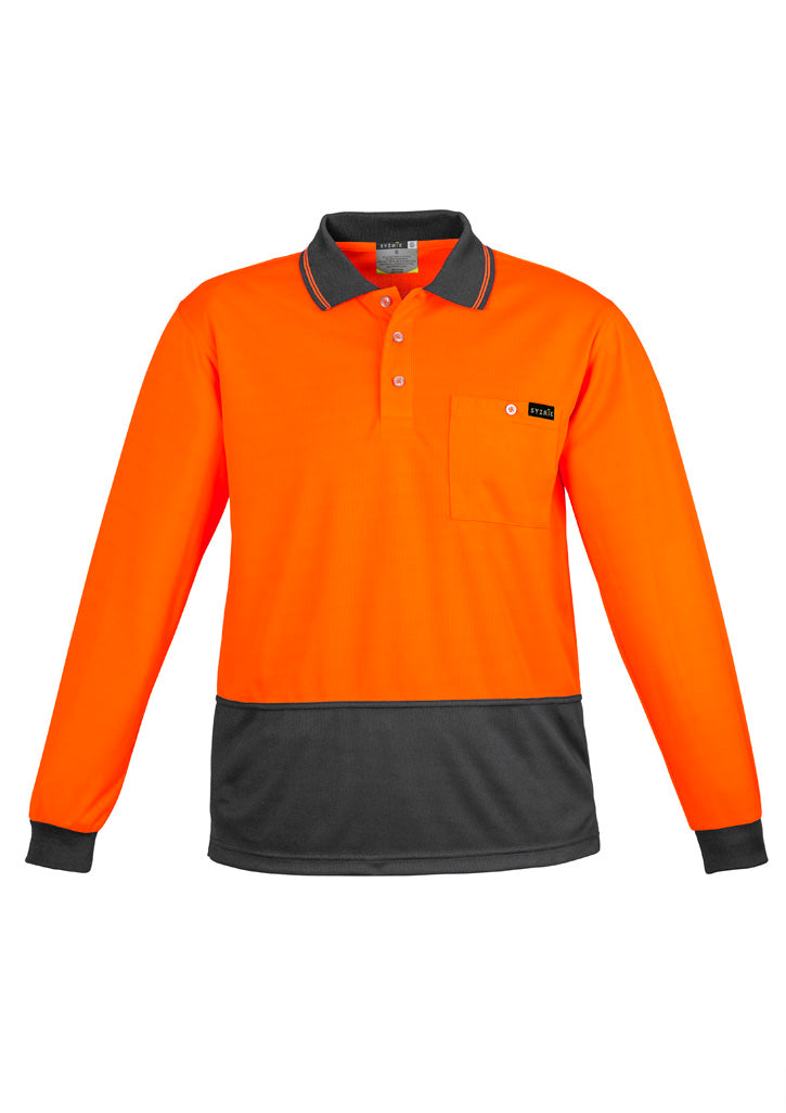 Mens Hi Vis Comfort Back Long Sleeve Polo - Simply Merchandise