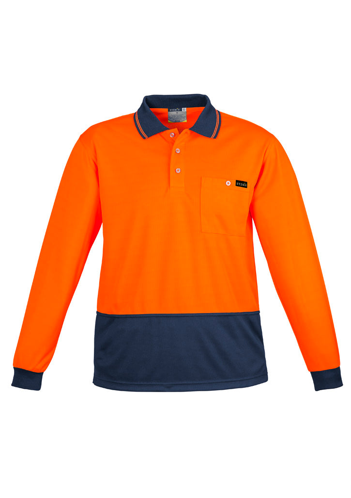 Mens Hi Vis Comfort Back Long Sleeve Polo - Simply Merchandise