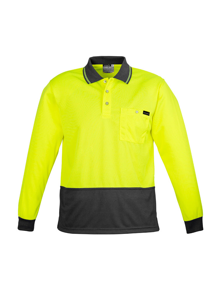Mens Hi Vis Comfort Back Long Sleeve Polo - Simply Merchandise