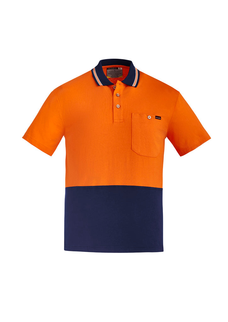 Mens Hi Vis Cotton Short Sleeve Polo - Simply Merchandise