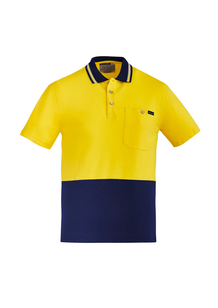 Mens Hi Vis Cotton Short Sleeve Polo - Simply Merchandise