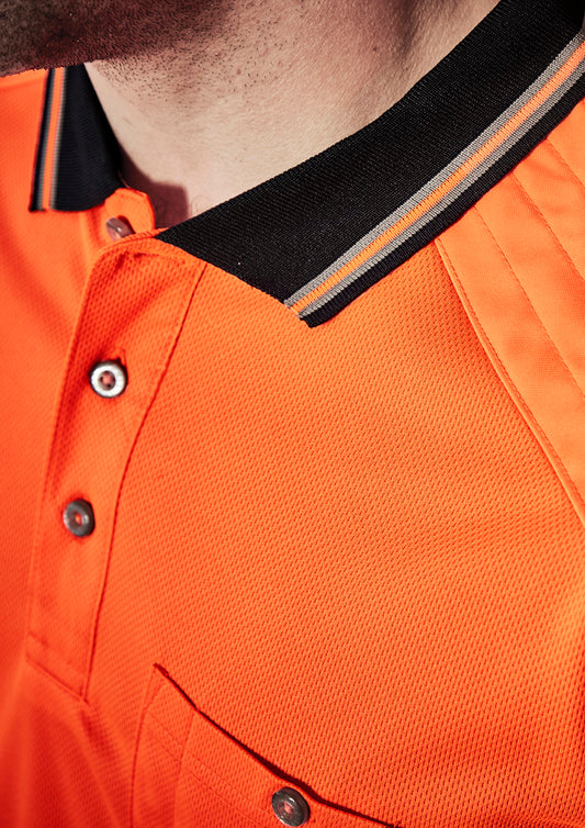 Mens Hi Vis Reinforced Squad Short Sleeve Polo - Simply Merchandise