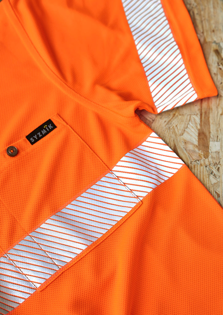 Unisex Hi Vis Segmented Tape Short Sleeve Polo - Simply Merchandise