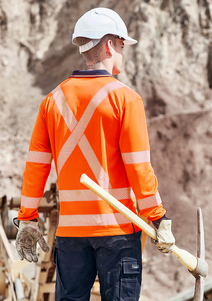 Unisex Hi Vis X Back NSW Rail Long Sleeve Polo - Simply Merchandise