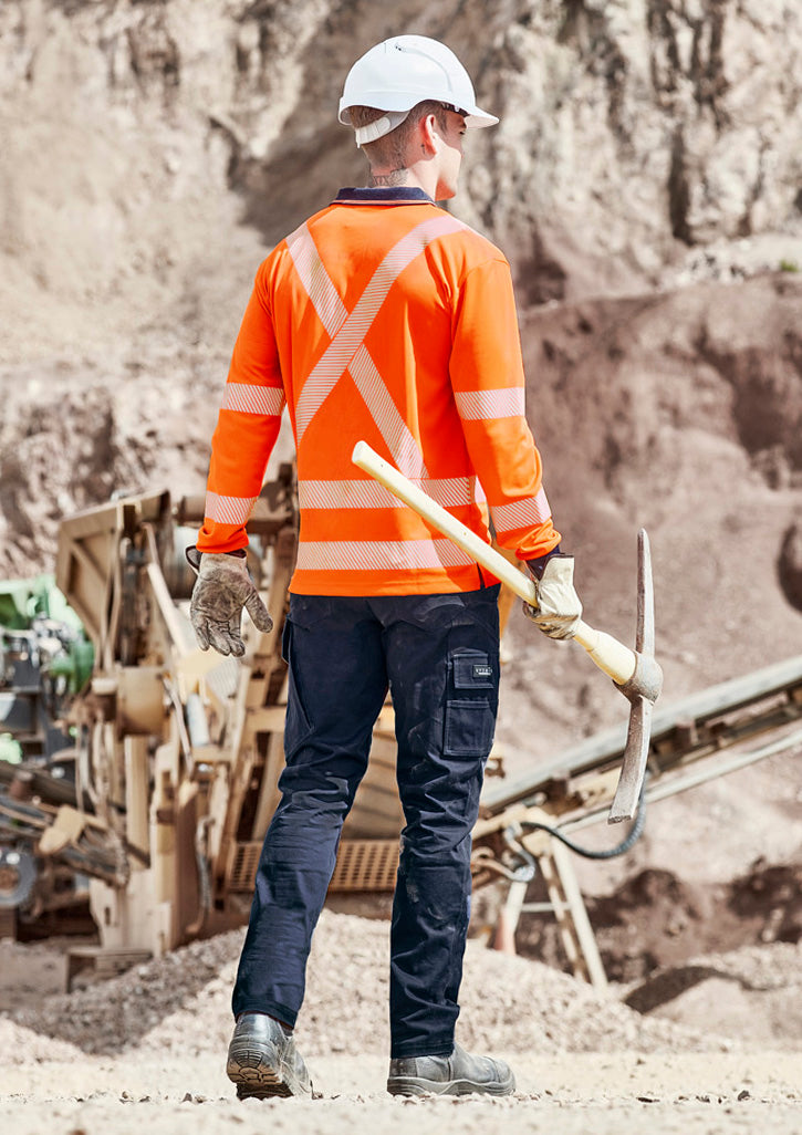 Unisex Hi Vis X Back NSW Rail Long Sleeve Polo - Simply Merchandise