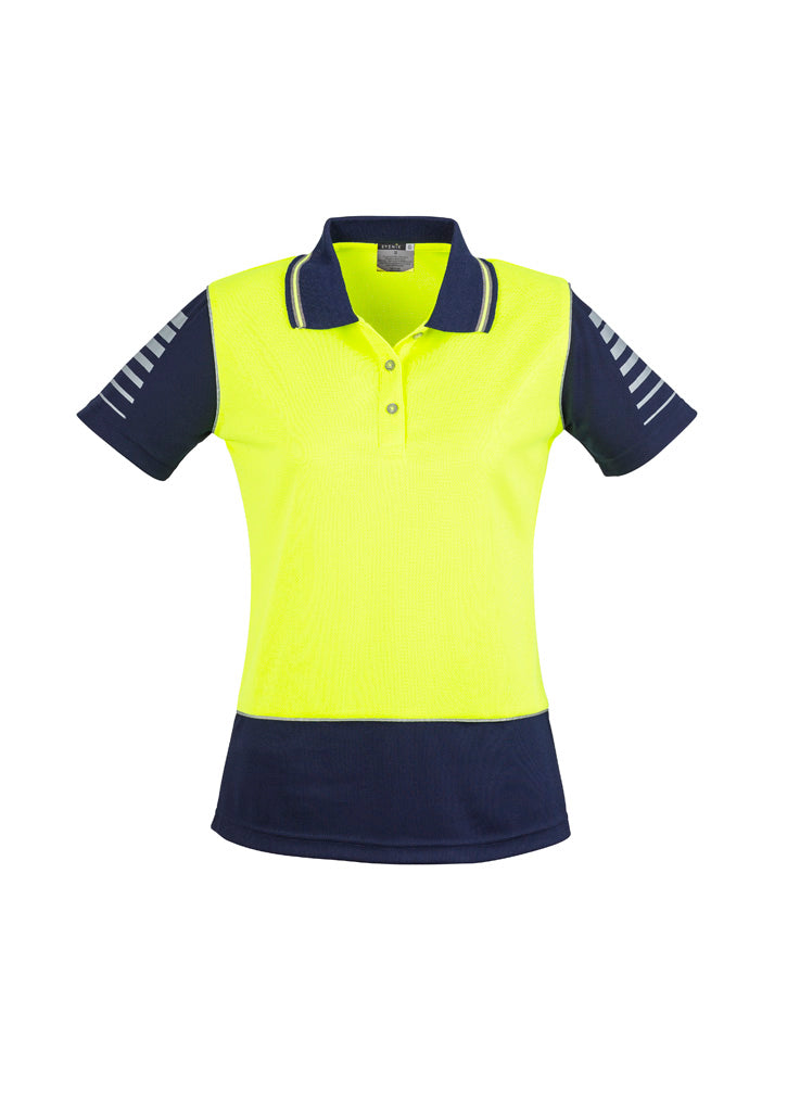 Womens Hi Vis Zone Short Sleeve Polo - Simply Merchandise