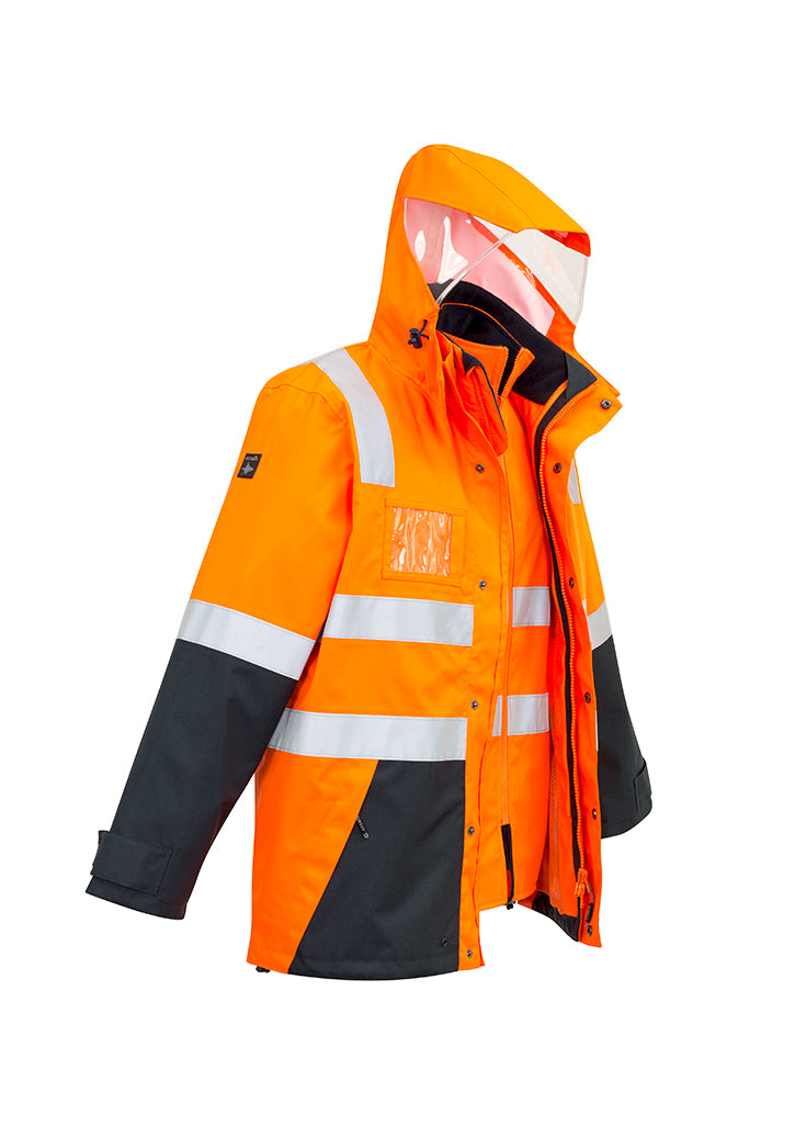 Mens Hi Vis 4 In 1 Waterproof Jacket - Simply Merchandise