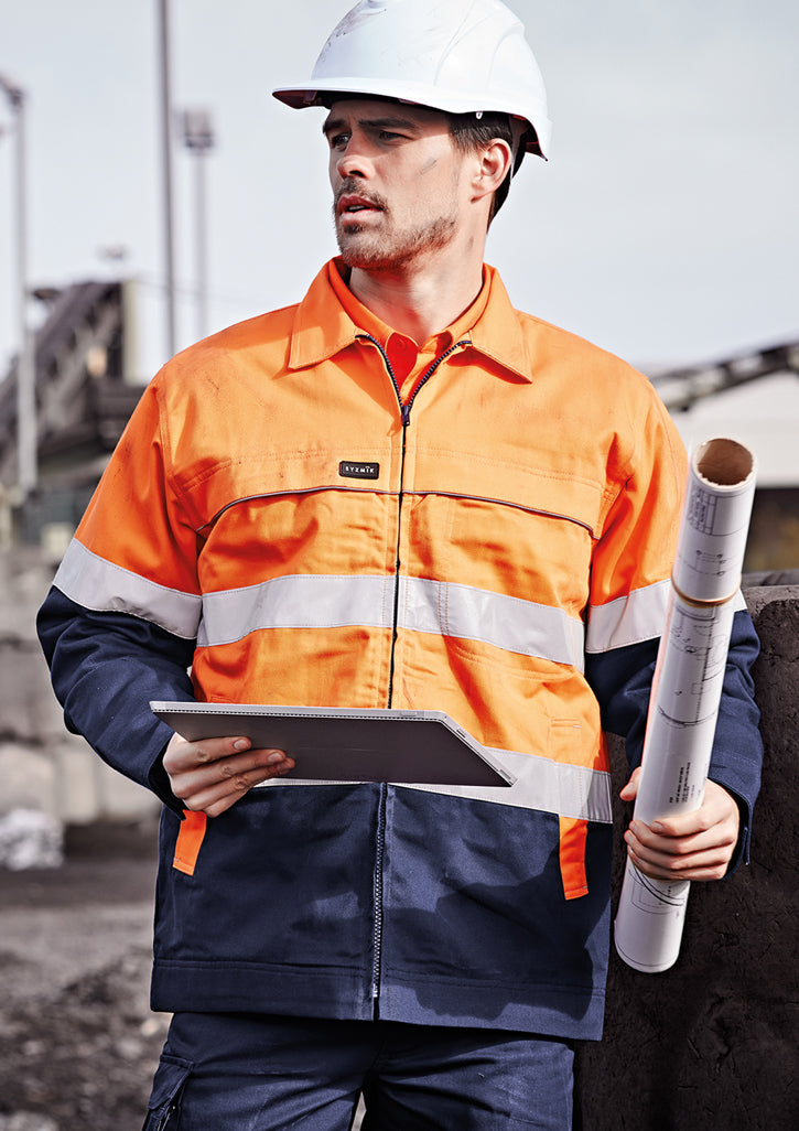 Mens Hi Vis Cotton Drill Jacket - Simply Merchandise
