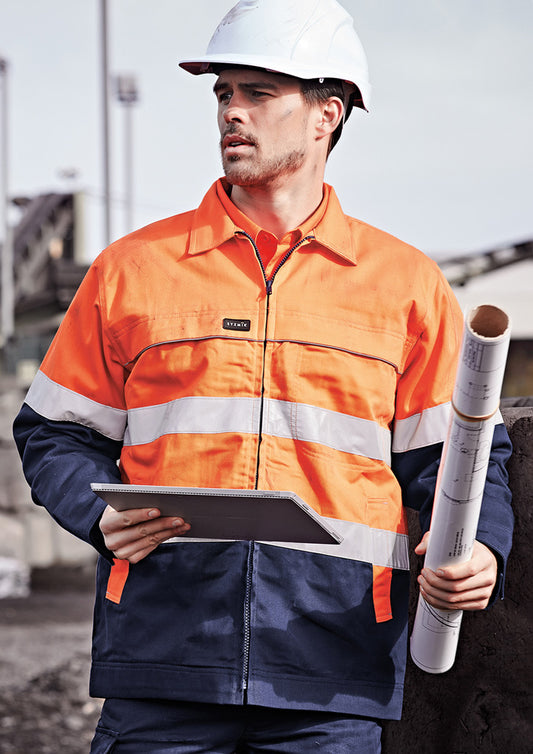 Mens Hi Vis Cotton Drill Jacket - Simply Merchandise