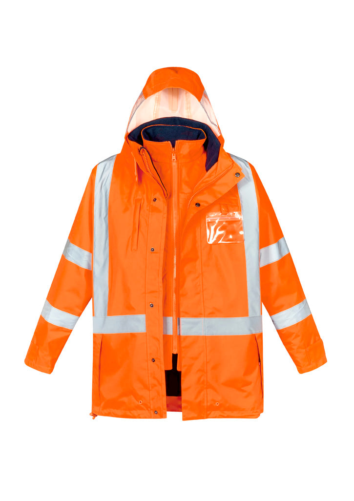 Mens Hi Vis X Back 4 In 1 Waterproof Jacket - Simply Merchandise
