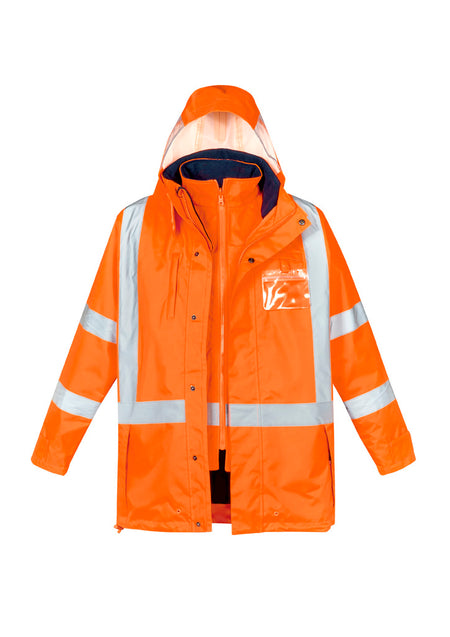 Mens Hi Vis X Back 4 In 1 Waterproof Jacket - Simply Merchandise