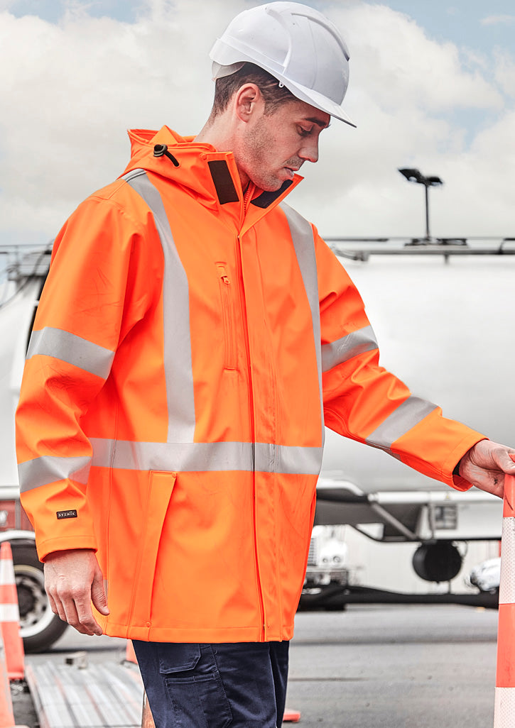 Mens Hi Vis X Back Heavy Duty Waterproof Jacket - Simply Merchandise