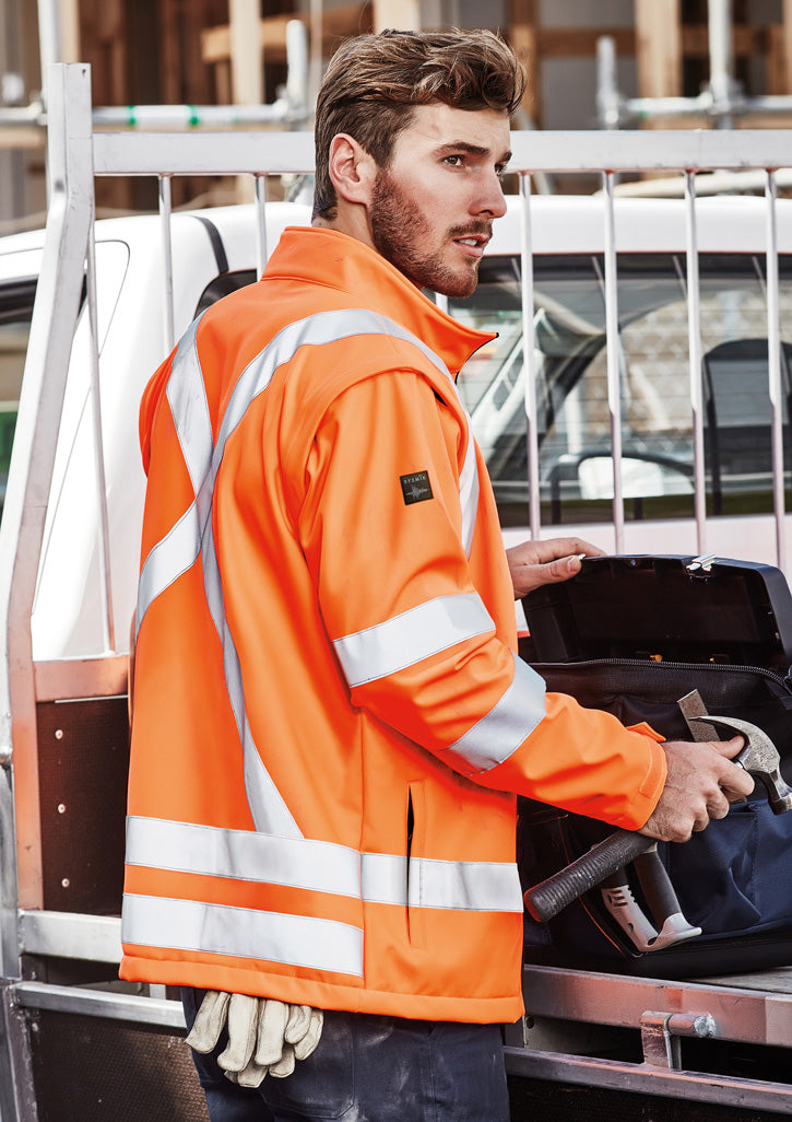 Unisex Hi Vis X Back 2 In 1 Softshell Jacket - Simply Merchandise