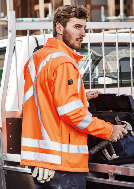 Unisex Hi Vis X Back 2 In 1 Softshell Jacket - Simply Merchandise