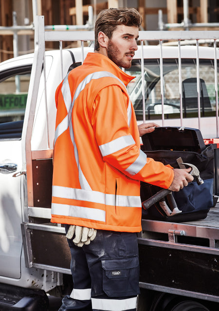 Unisex Hi Vis X Back 2 In 1 Softshell Jacket - Simply Merchandise