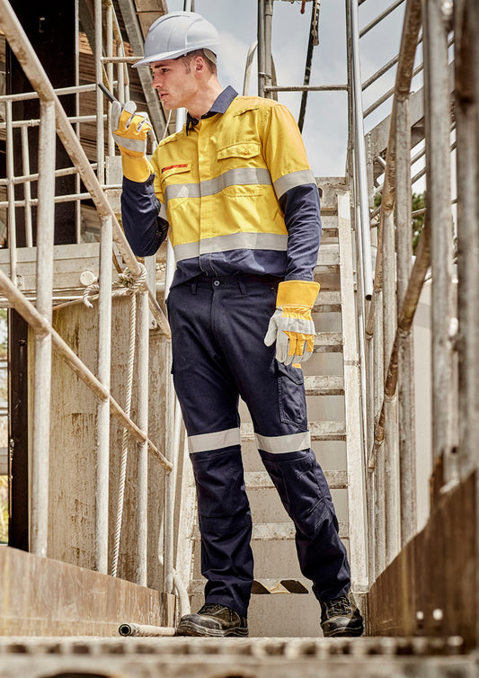Mens Orange Flame Taped Cargo Pant (Regular) - Simply Merchandise