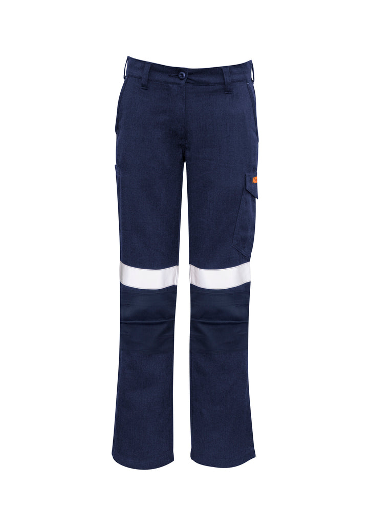 Womens Orange Flame Taped Cargo Pant - Simply Merchandise