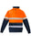 Mens Orange Flame Hi Vis 1/4 Zip Brushed Fleece Pullover - Hoop Taped - Simply Merchandise