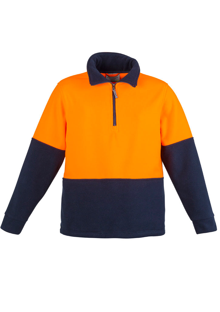 Unisex Hi Vis 1/2 Zip Polar Fleece Pullover - Simply Merchandise