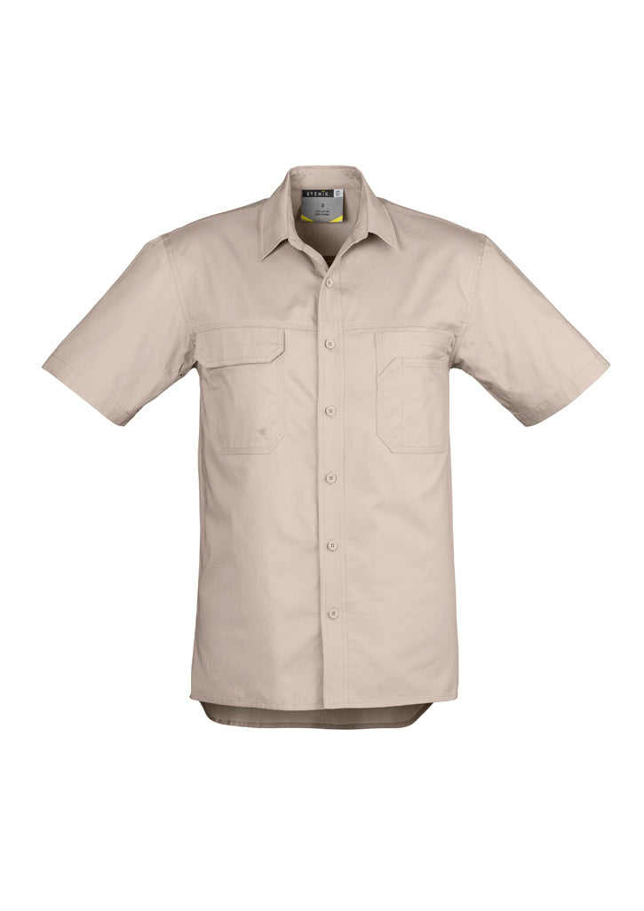 Mens Lightweight Tradie Short Sleeve Shirt with custom branded logo - Simply Merchandise