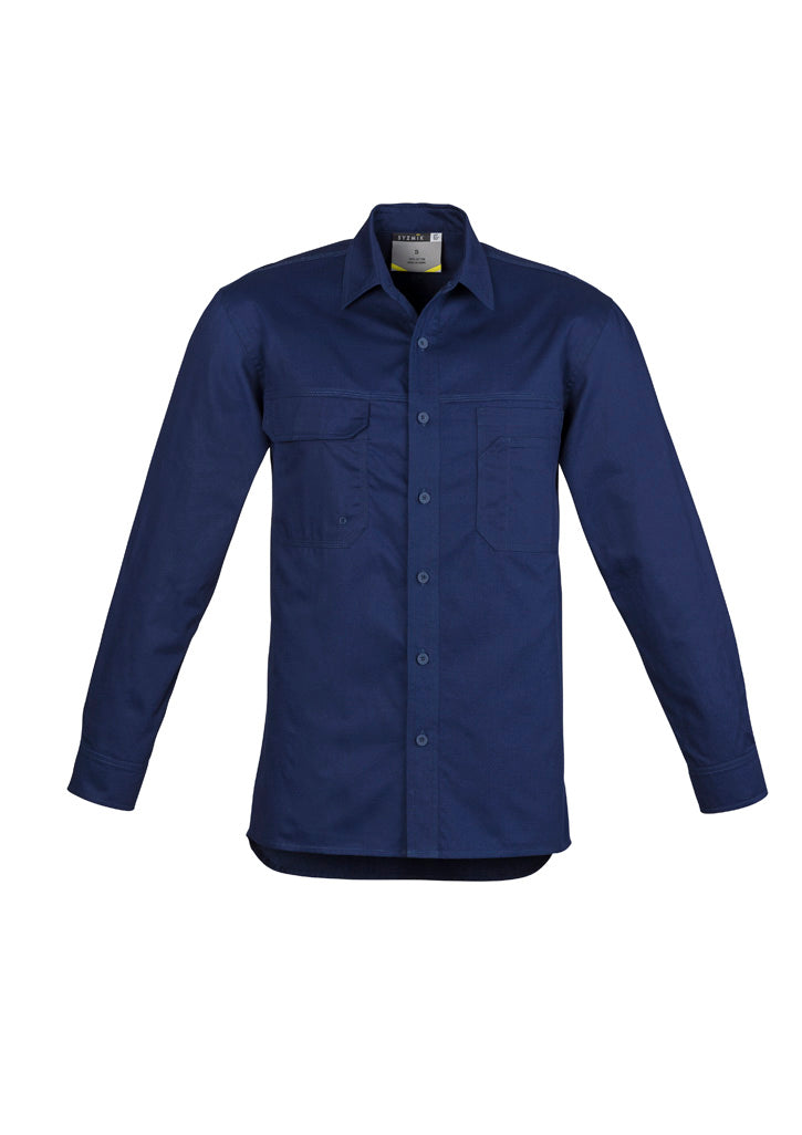 Mens Lightweight Tradie Long Sleeve Shirt with custom branded logo - Simply Merchandise